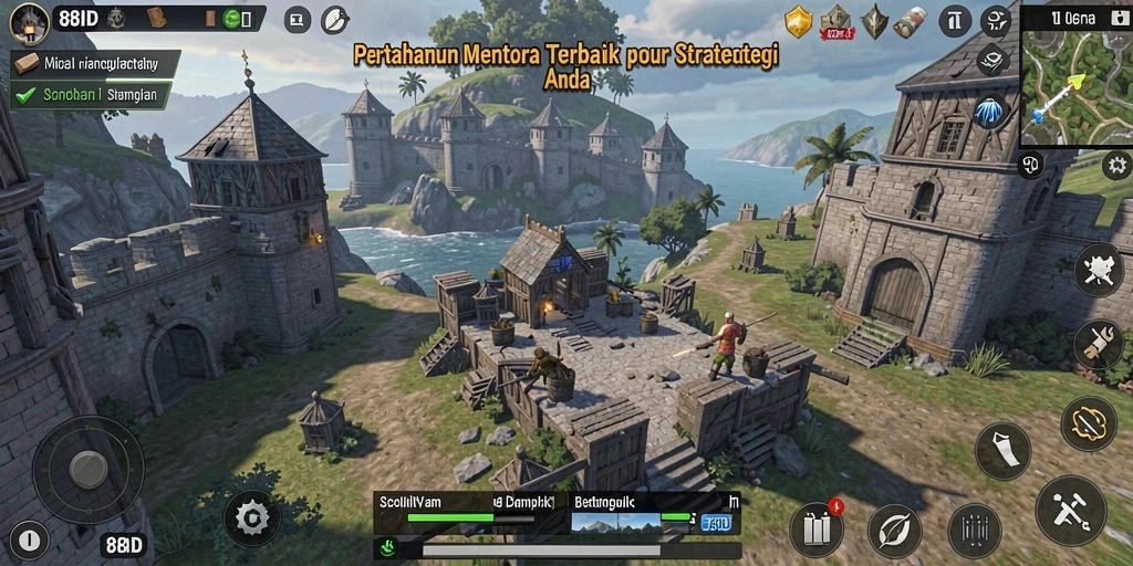 Tampilan seru gameplay Tower Defense di 88ID.