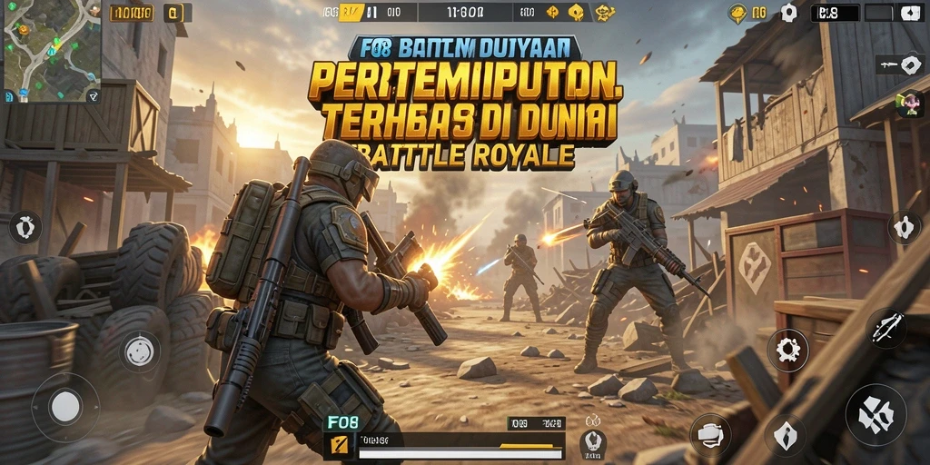 Gameplay intens di FO8 dengan aksi battle royale seru.