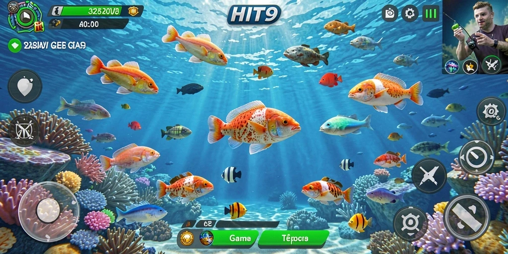 Tampilan menarik dari gameplay Tembak Ikan di HIT9.