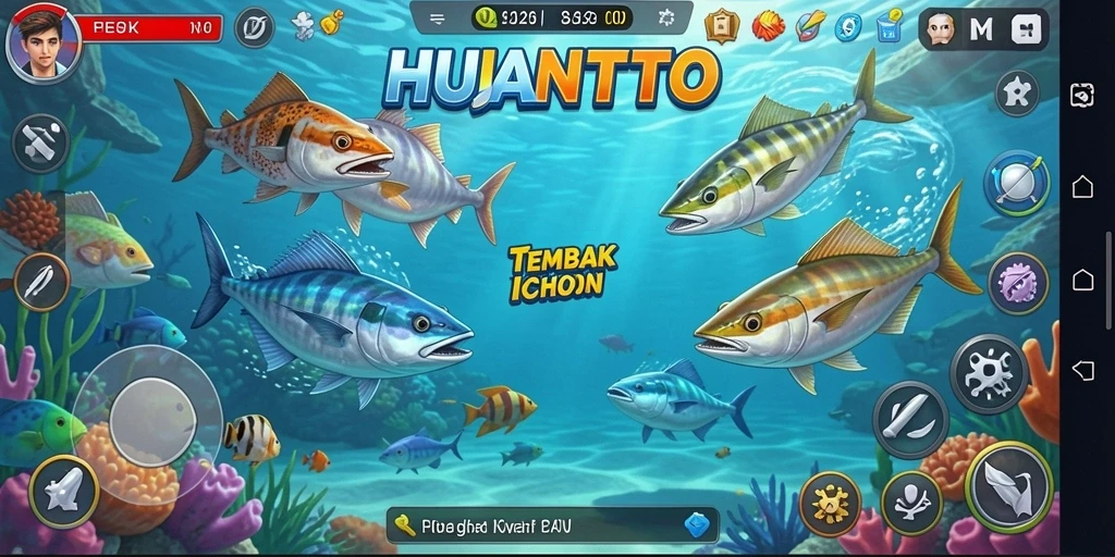 Tampilan gameplay HUJANTOTO yang menarik dan penuh aksi Tembak Ikan.