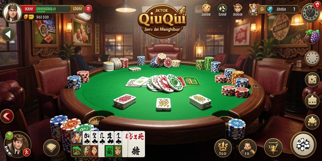Tampilan menarik dari gameplay QiuQiu di JKTOK.