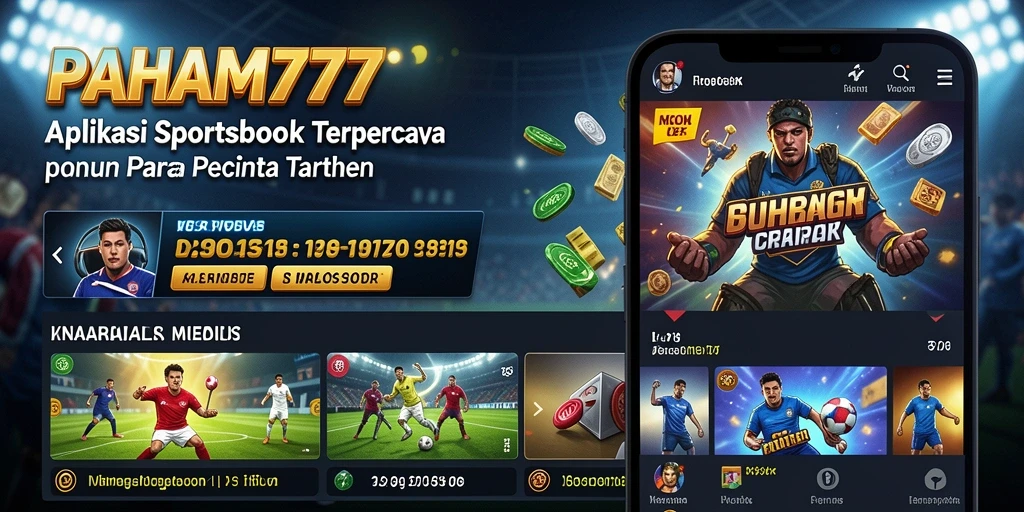 Tampilan utama PAHAM777 dengan fitur taruhan olahraga yang menarik.