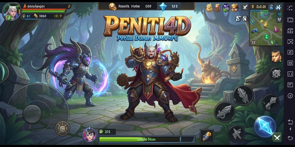 Screenshot utama PENITI4D menampilkan aksi seru dalam permainan MMORPG.