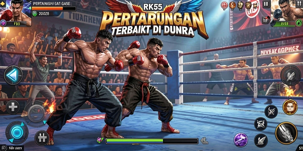 Tangkapan layar menarik dari pertarungan intens di RK55.