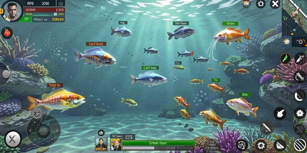 Gameplay seru menembak ikan di dalam laut.