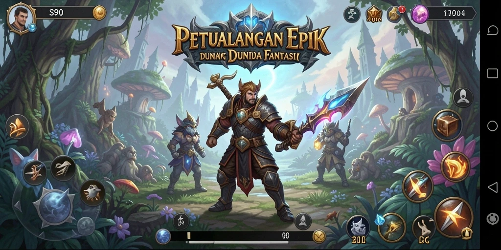 Tangkapan layar gameplay RPG yang mendebarkan di S80.