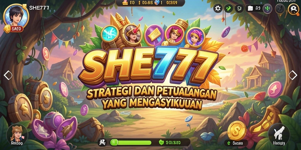 Tampilan gameplay SHE777 dengan aksi strategi seru.