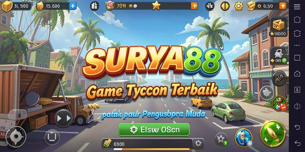 Screenshot menunjukkan pengalaman seru bermain game Tycoon.