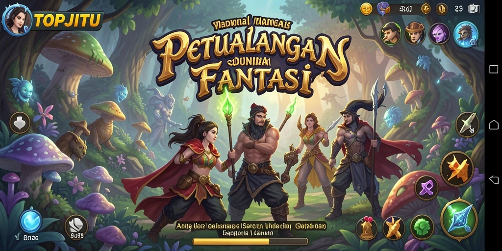 Tangkapan layar yang menunjukkan petualangan seru di TOPJITU.
