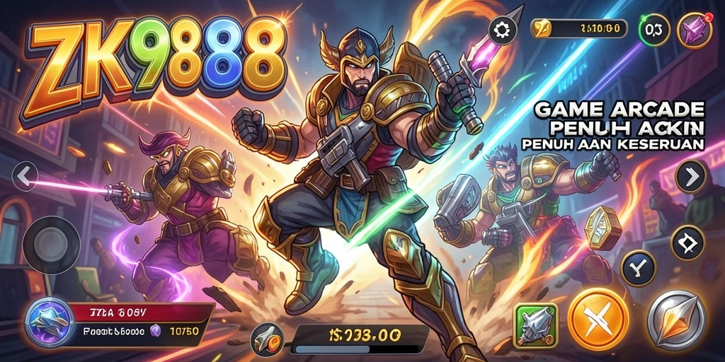 Screenshot gameplay ZK988 yang menampilkan keseruan Arcade.